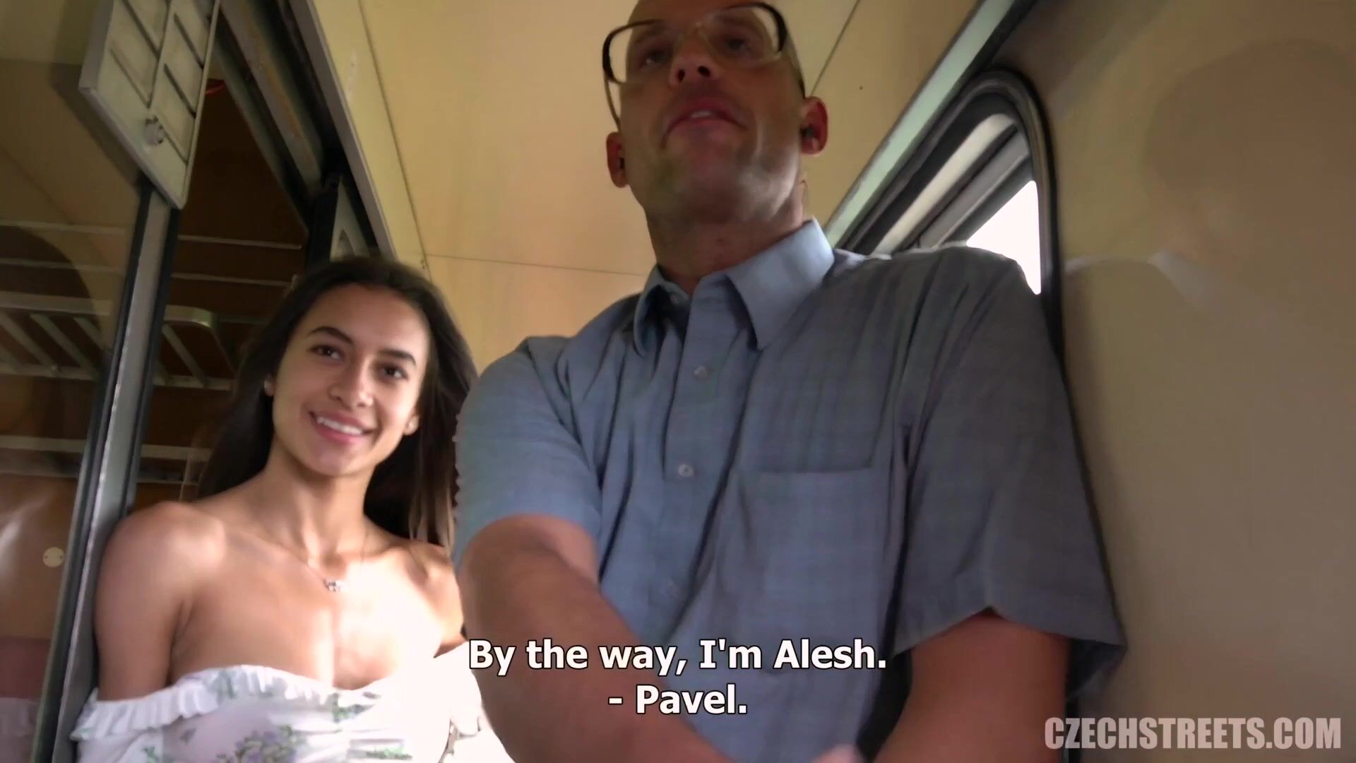 A quickie on a fast train with an unfaithful beauty